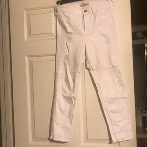 White holy skinny jeans